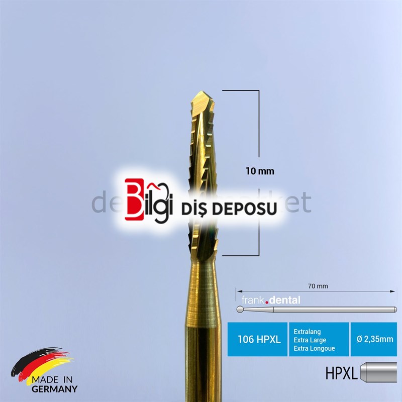 Titanyum KBB Lindemann Cerrahi Frez 70 mm - 166 HPXL