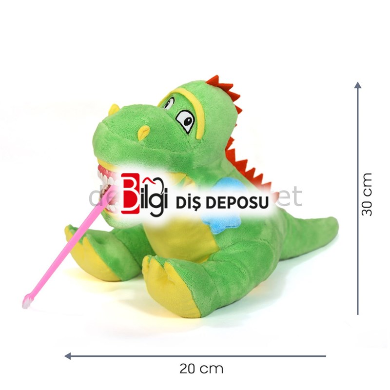 Sarı Yeşil Küçük Dinozor - Diş Fırçalama Eğitim Modeli