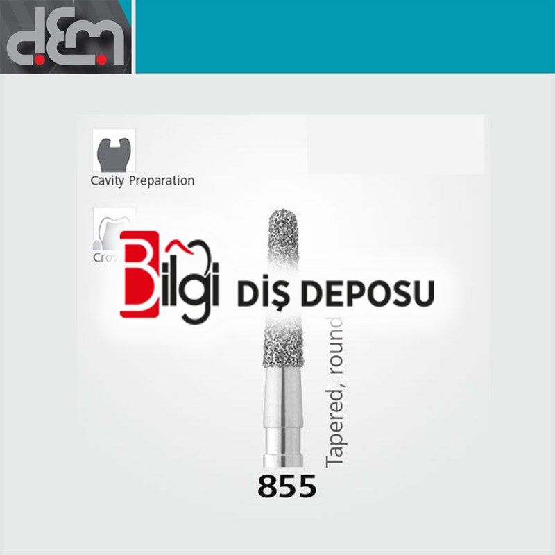 DX Sentetik Elmas Frez - 855 - Konik - 10 Adet