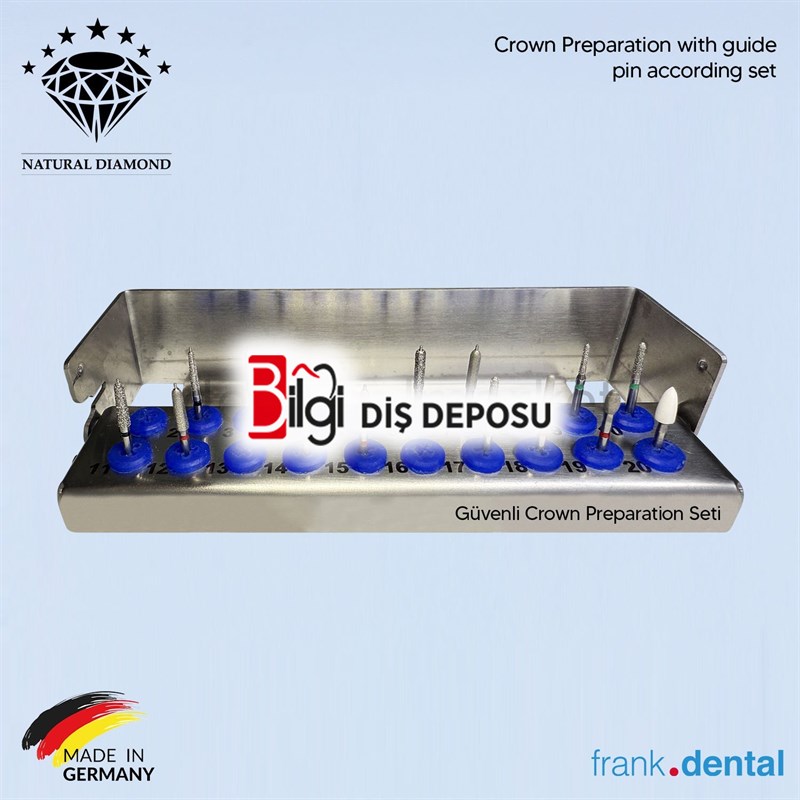 Güvenli Crown Preparation Seti - Elmas Frez