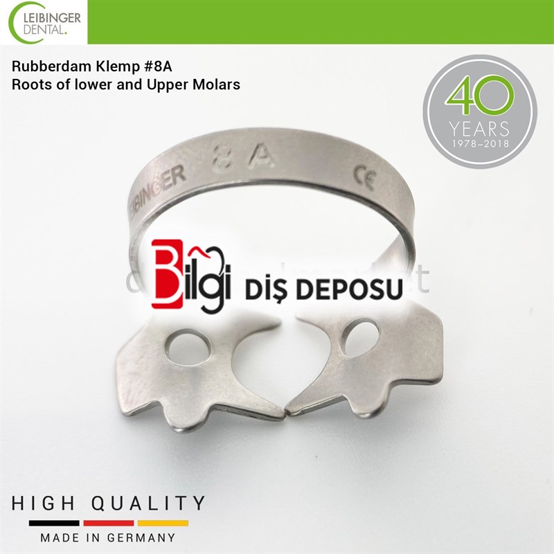 Rubberdam Klemp #8A - Roots of lower and Upper Molars