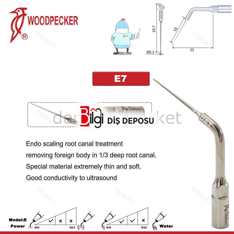 Kavitron İrrigasyon Ucu E7 - Ems,Mectron,Woodpecker,WH Uyumlu