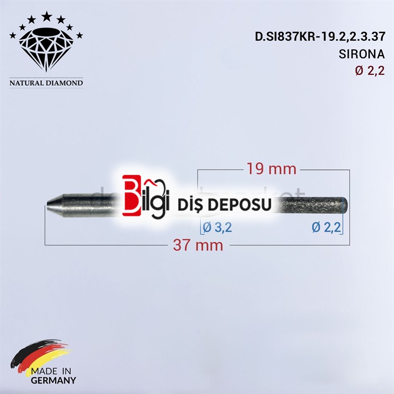 SIRONA Elmas Cad Cam Drill 2,0 mm