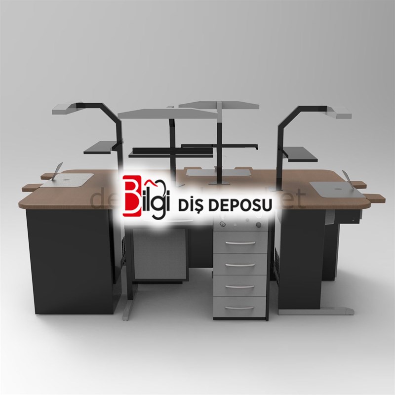 Dört Kişilik Teknisyen Masası - Dört Vakum - GPW04