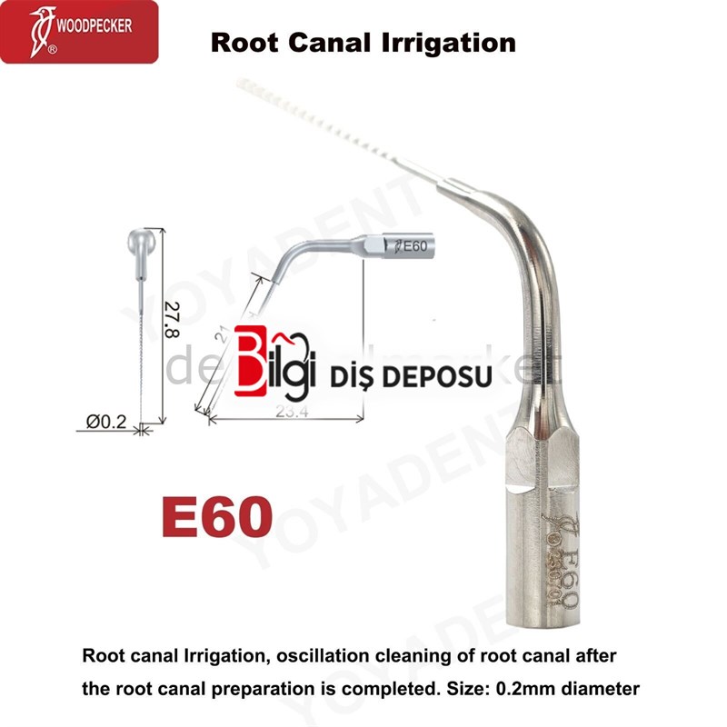 Kavitron İrrigasyon Ucu E60 - Ems,Mectron,Woodpecker,WH Uyumlu