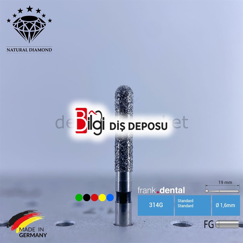 Doğal Elmas Frez - Aeratör - 881 - Silindir - 5 Adet
