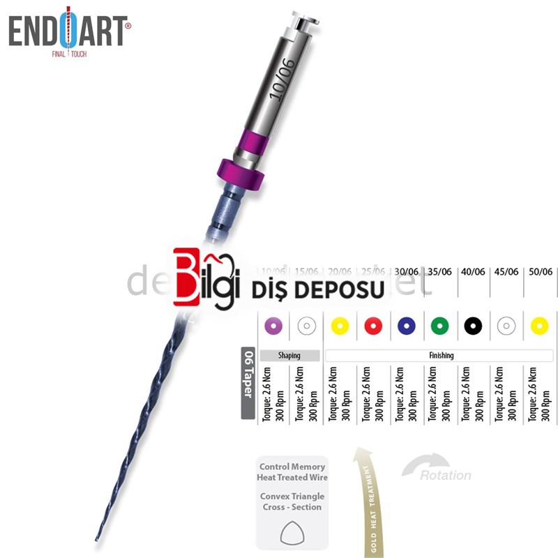 EndoArt Touch Blue Kanal Eğesi - %06 Açılı Eğe