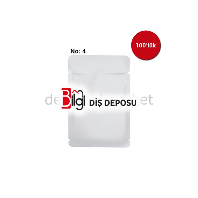 Fosfor Plak Kılıfı Beyaz No:4 100'lük Paket