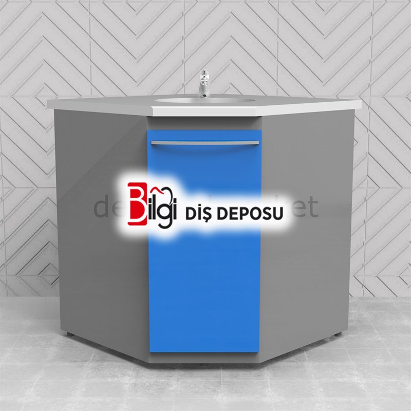 Klinik Dolap - Modül - Lavabolu Cam Tezgah GL14