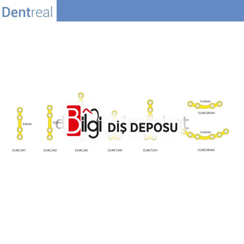Titanyum Maxillofacial Mini Plate Kemik Plakası 1 mm