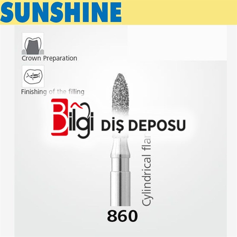 860 Sentetik Elmas Frez - 5 Adet - Alev Uç