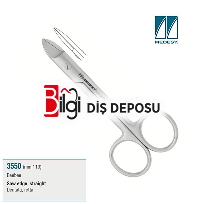 Beebee Düz Kron Makası 11 cm