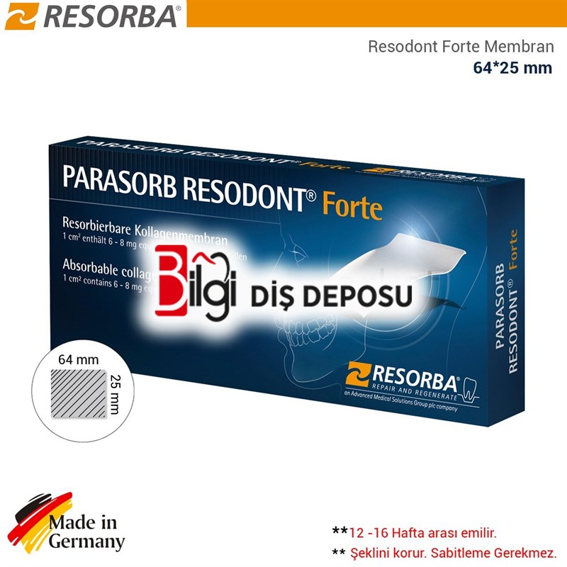 Parasorb Resodont Forte - Collagen Membran 64*25 mm