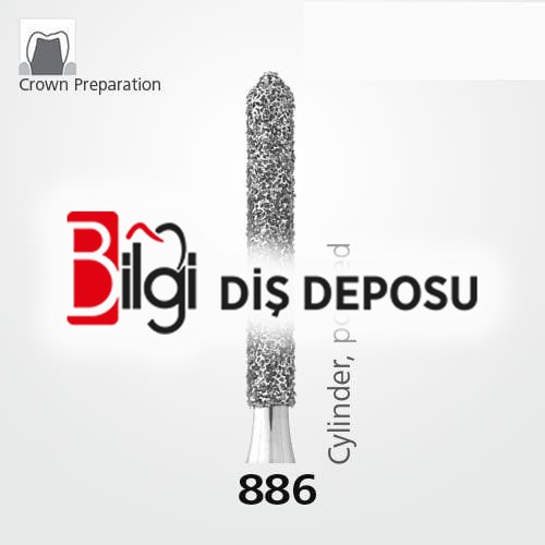 886 Sentetik Elmas Frez - 5 Adet - Silindir