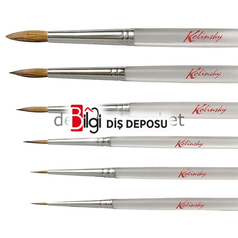 Kolinsky Kıl Fırça Refill Size:4 - 2 Adet