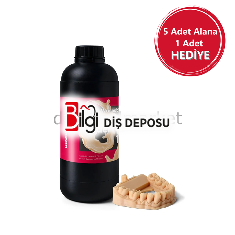 3D Yazıcı Reçine - Suda Yıkanabilir Dental Model Reçinesi 1kg 5+1 Kampanya ***