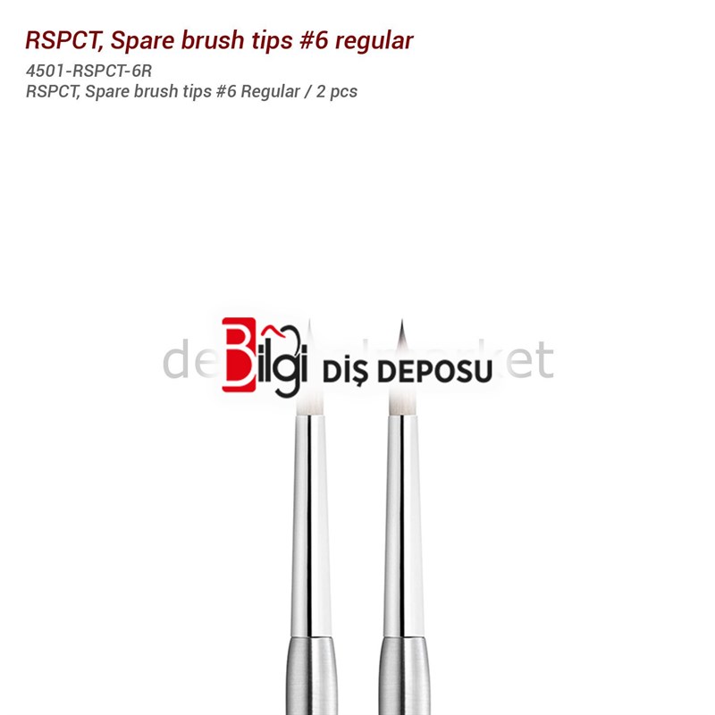 RSPCT, Sentetik Fırça Uçları - Spare Brush Regular Tips #6 - 2 Adet