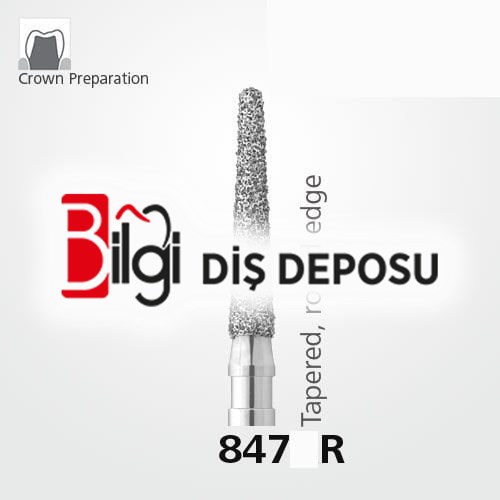 847R Sentetik Elmas Frez 5 Adet - Konik