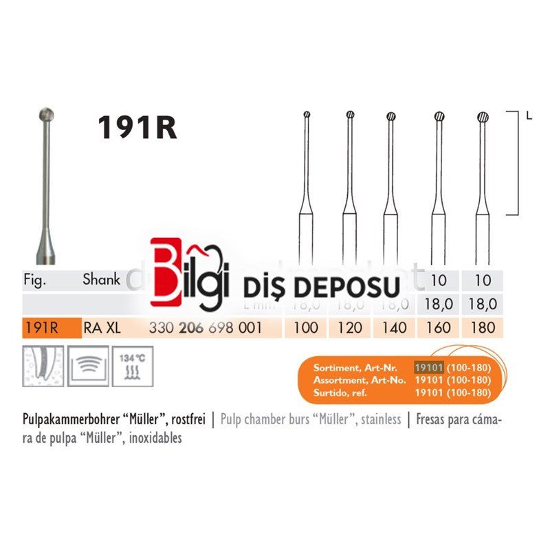 Çelik Endodontik Frez Müller Endo Access