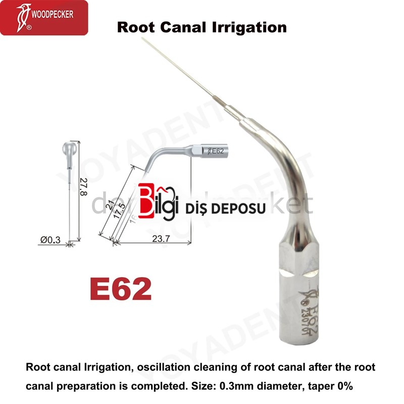 Kavitron İrrigasyon Ucu E62 - Ems,Mectron,Woodpecker,WH Uyumlu