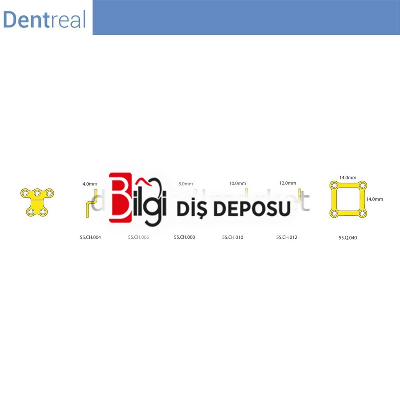 Titanyum Maxillofacial Mini Plate Kemik Plakası 1 mm