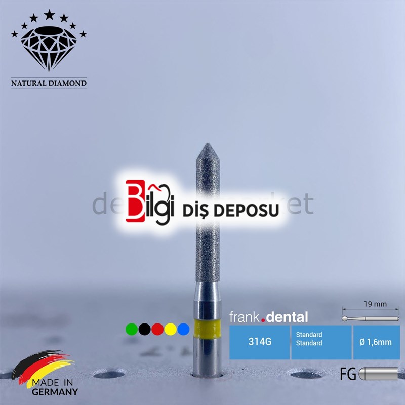Doğal Elmas Frez - Aeratör - 885 - Silindir - 5 Adet