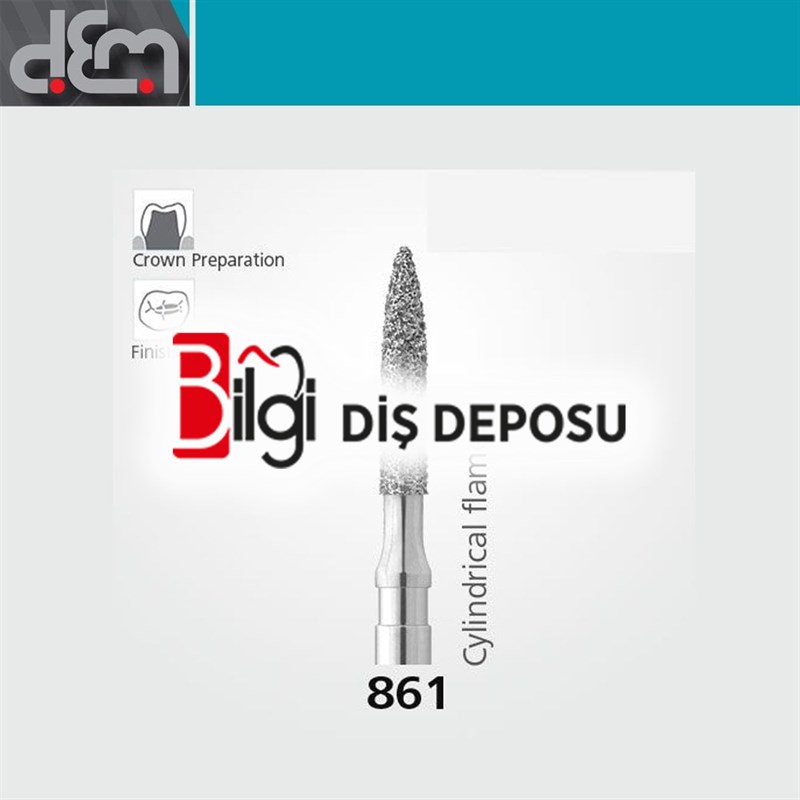 861 Sentetik Elmas Frez - 5 Adet - Alev Uç
