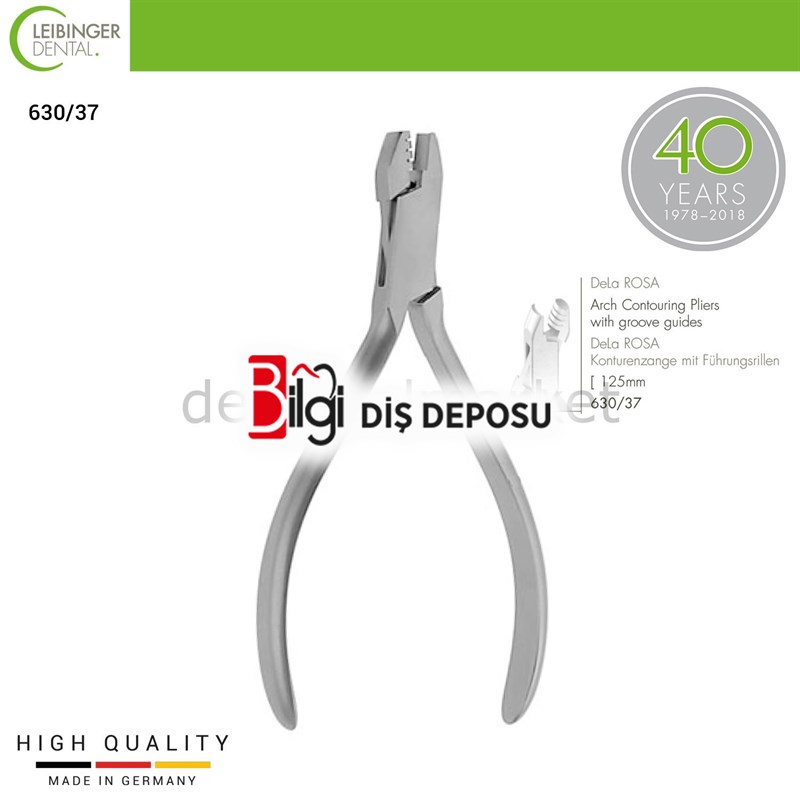 DeLa ROSA Arch Contouring Pliers - Oluklu Şekillendirme Pensi - 125 mm
