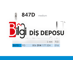 847D Sentetik Elmas Frez - 5 Adet - Konik