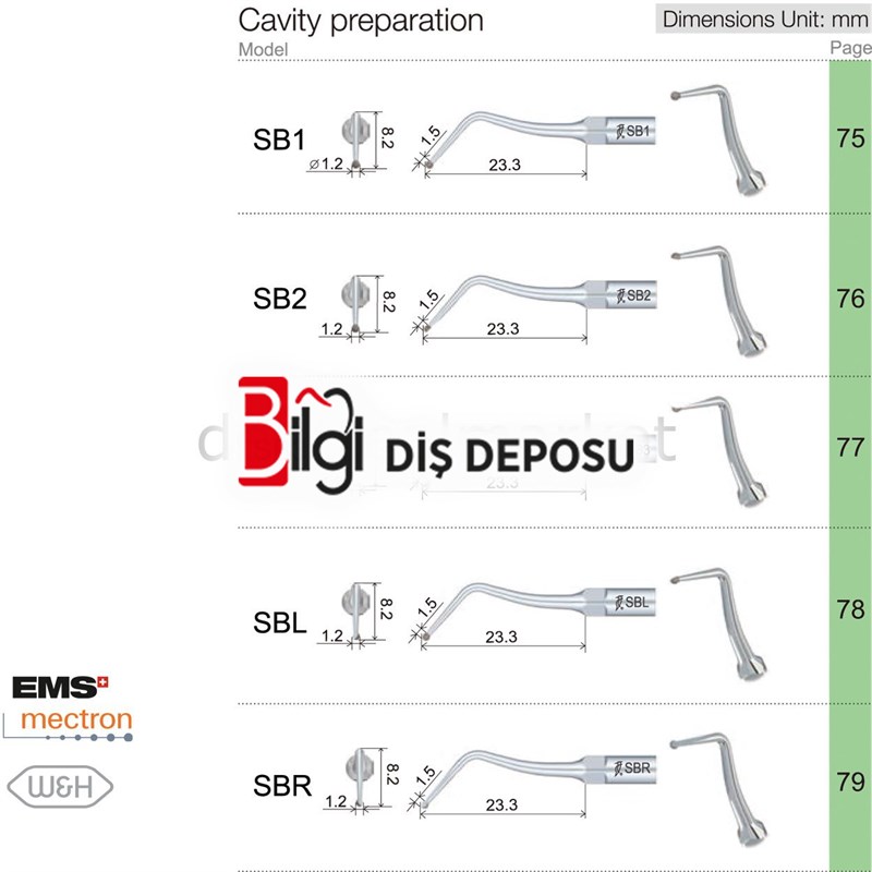 Cavity Preparation Kavitron Uçları - Ems,Mectron,Woodpecker,WH Uyumlu