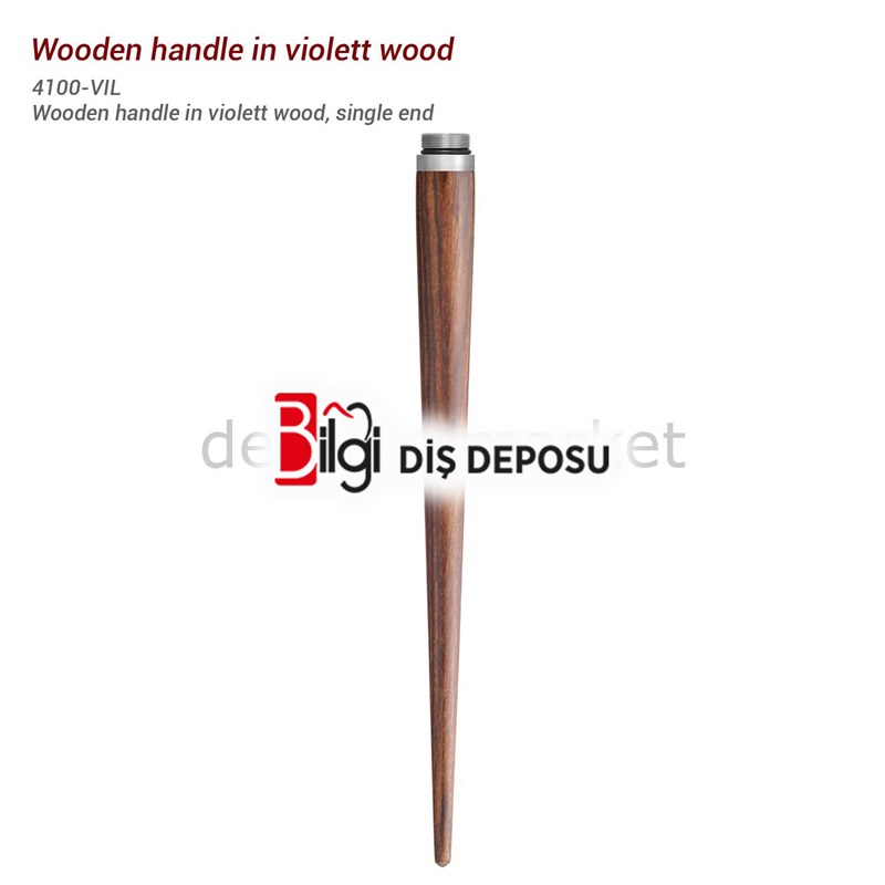 Violett Wood Handle - Ahşap Tek Uçlu Fırça Sapı - Uzun