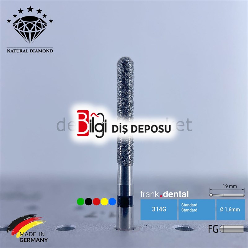 Doğal Elmas Frez - Aeratör - 882 - Silindir - 5 Adet