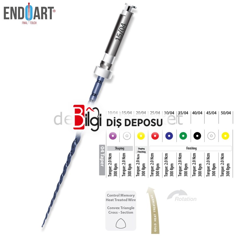 EndoArt Smart Blue Kanal Eğesi - %04 Açılı Eğe