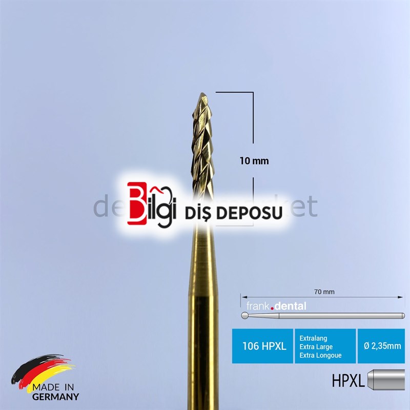 Titanyum KBB Lindemann Cerrahi Frez 70 mm - 166A HPXL
