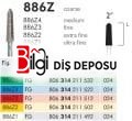 886Z Zirkon İçin Elmas Frez - 2 Adet