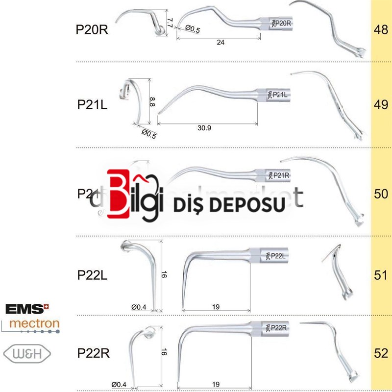 Kavitron Periodontic Ucu P22L - Ems,Mectron,Woodpecker,WH Uyumlu