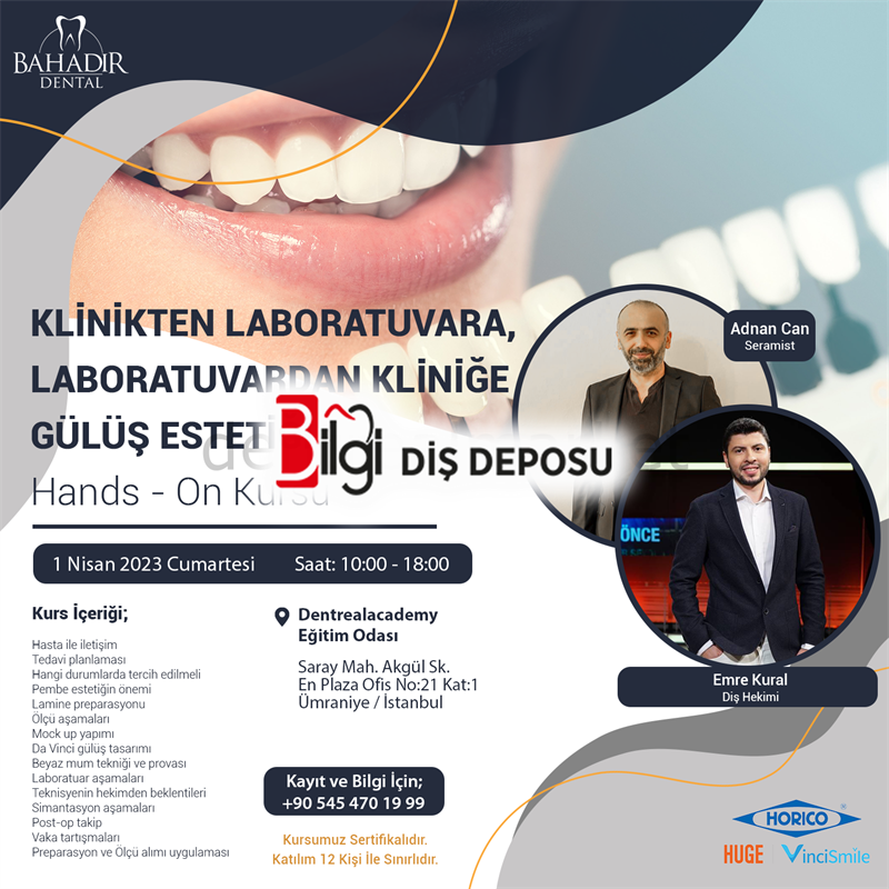 Klinikten Laboratuvara, Laboratuvardan Kliniğe Gülüş Estetiği Hands-On Kursu