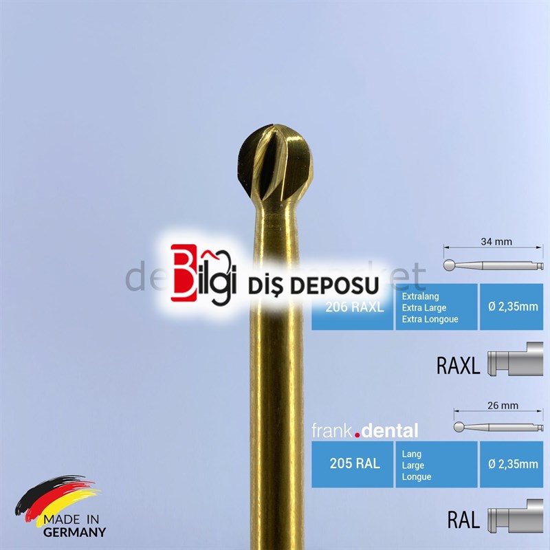 Titanyum Carpide Cerrahi Frez Rond - 141 RAL - RAXL