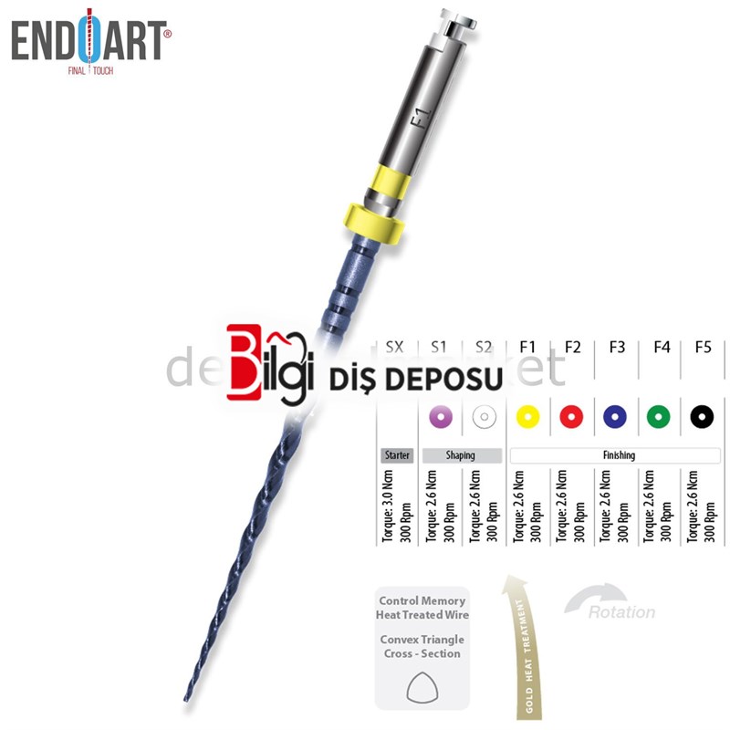 EndoArt Action Blue Kanal Eğe - Protaper Blue Muadili