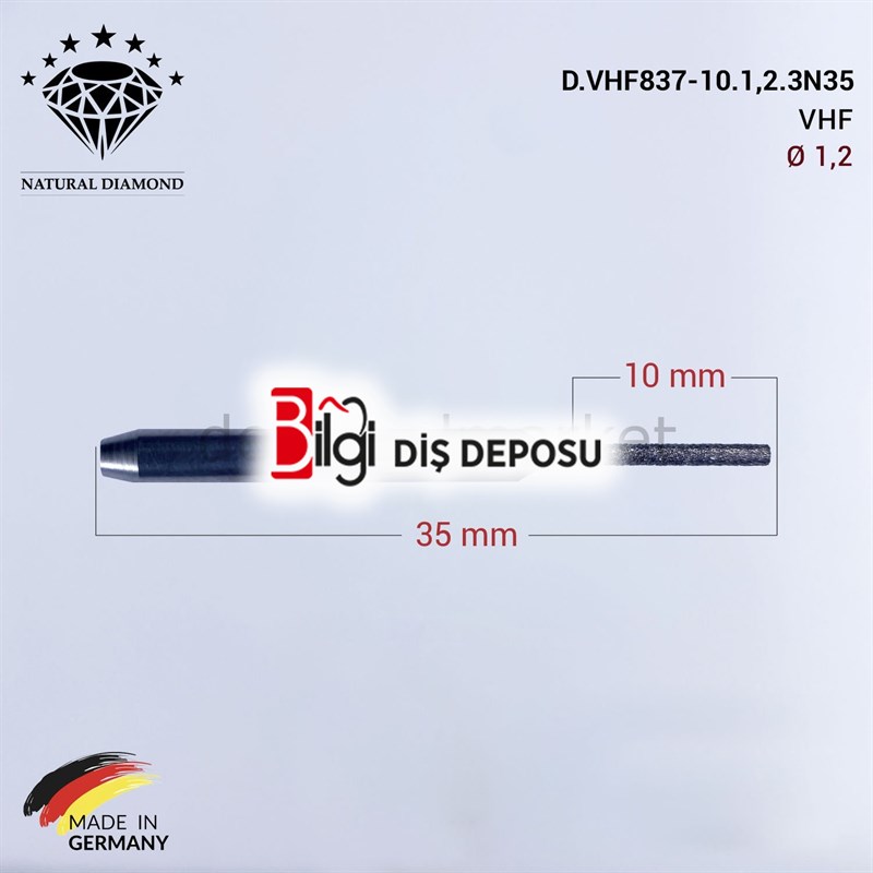 VHF Elmas Cad Cam Drill 1,20 mm