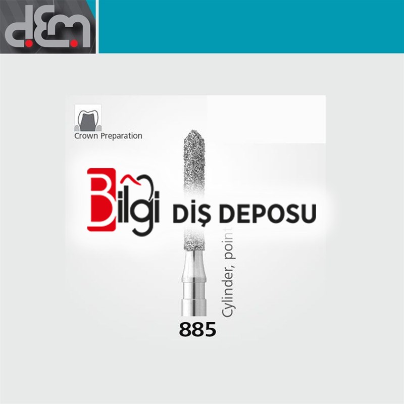 DX Sentetik Elmas Frez - 885 - Silindir - 10 Adet