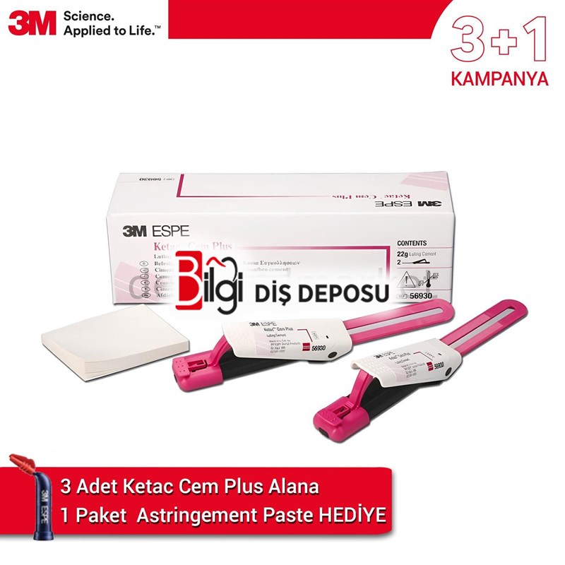 Ketac Cem Plus Rezin Modifiye Camiyonomer Siman - 3+1 Kampanya