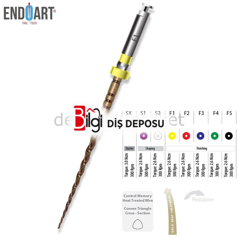 EndoArt Action Gold Kanal Eğe - Protaper Gold Muadili