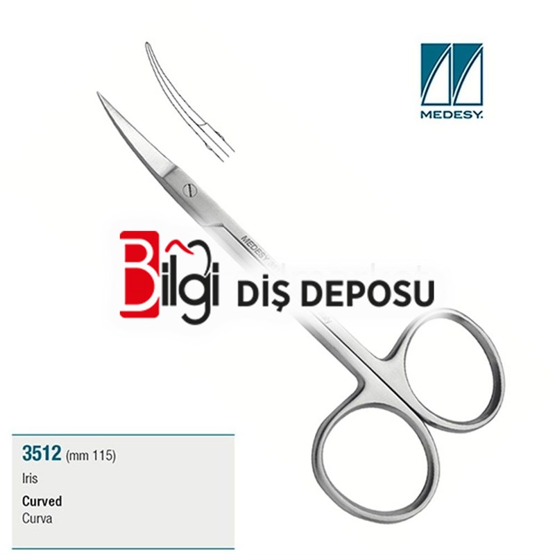 İris Cerrahi Makas Eğri 11 cm